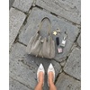 image:imageJW PEI Womens Rowan Ruched Drawstring Chain Bucket BagGray
