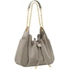 image:imageJW PEI Womens Rowan Ruched Drawstring Chain Bucket BagGray