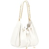image:imageJW PEI Womens Rowan Ruched Drawstring Chain Bucket BagIvory
