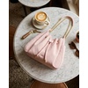 image:imageJW PEI Womens Rowan Ruched Drawstring Chain Bucket BagPink
