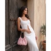 image:imageJW PEI Womens Rowan Ruched Drawstring Chain Bucket BagPink Croc