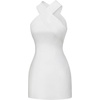 image:imageJW PEI Womens Satin Mini Dress with Tulle CrossWhite
