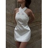 image:imageJW PEI Womens Satin Mini Dress with Tulle CrossWhite