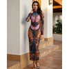 image:imageJW PEI Womens Sheer Butterfly and Beetle GownSinglelayered Mesh