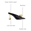 image:imageJW PEI Womens Sofia Angled Vamp Heel MulesBlack  Gold
