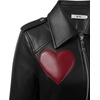 image:imageJW PEI Womens Sophie Cropped Leather JacketBlack  Red