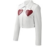 image:imageJW PEI Womens Sophie Cropped Leather JacketWhite  Red