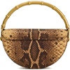 image:imageJW PEI Womens Sylvie Snake Print HalfMoon Top Handle BagYellowish Brown