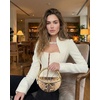 image:imageJW PEI Womens Sylvie Snake Print HalfMoon Top Handle BagYellowish Brown