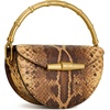 image:imageJW PEI Womens Sylvie Snake Print HalfMoon Top Handle BagYellowish Brown