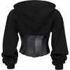 image:imageJW PEI Womens Valentina Structured Corset HoodieBlack