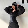 image:imageJW PEI Womens Valentina Structured Corset HoodieBlack