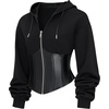 image:imageJW PEI Womens Valentina Structured Corset HoodieBlack