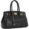 image:imageJW PEI Womens Ziva Metal Lock Decoration Tote BagBlack