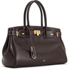 image:imageJW PEI Womens Ziva Metal Lock Decoration Tote BagDark Brown