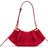 image:imageJW PEI Womens Amelia Faux Suede Pleated Shoulder BagRed