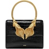 image:imageJW PEI Womens Astrid Calla Lily Metal Handle Top Handle BagBlack Croc