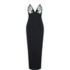 image:imageJW PEI Womens Ayliua SweetheartNeckline Rhinestones Embellished Long DressBlack