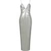 image:imageJW PEI Womens Ayliua SweetheartNeckline Rhinestones Embellished Long DressSilver