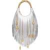 image:imageJW PEI Womens Chloe Metal Handle Fringe Top HandbagSilver