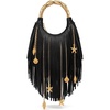 image:imageJW PEI Womens Chloe Metal Handle Fringe Top HandbagSolid Black