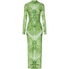 image:imageJW PEI Womens Emerald Dragonfly Sheer Mesh GownGreen