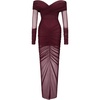 image:imageJW PEI Womens Emily Elegant OffShoulder Ruched GownRed