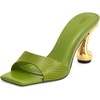image:imageJW PEI Womens Hannah Snakeskin Heel MulesGreen