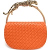 image:imageJW PEI Womens Ione Woven Leopard Shaped Top Handle BagOrange