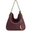 image:imageJW PEI Womens Nina Metal Charm Hobo BagBurgundy