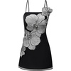 image:imageJW PEI Womens Orchid Appliqu Mini DressBlackSilver