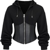 image:imageJW PEI Womens Valentina Structured Corset HoodieBlack
