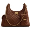 image:imageJW PEI Womens Vivian Quilted Chain Shoulder BagBrown