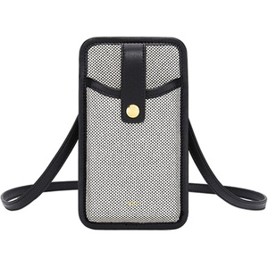 image:imageJW PEI Aylin Canvas amp Quinn Vegan Leather Cell Phone Crossbody BagBlack
