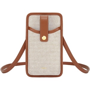 image:imageJW PEI Aylin Canvas amp Quinn Vegan Leather Cell Phone Crossbody BagBrown