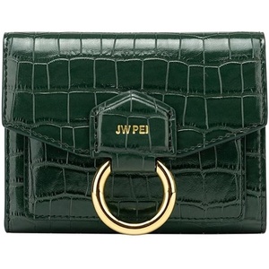image:imageJW PEI Stella Wallet  Black Grained Vegan LeatherDark GreenA