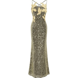 image:imageJW PEI Womens Araminta Sequined Gown with Floral DetailsGold