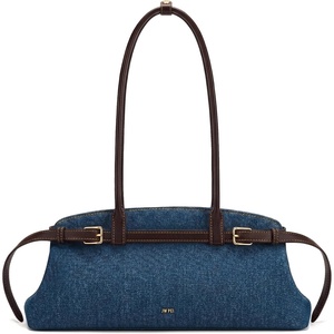 image:imageJW PEI Womens Arden Belt Detail EastWest Shoulder BagBlue Denim