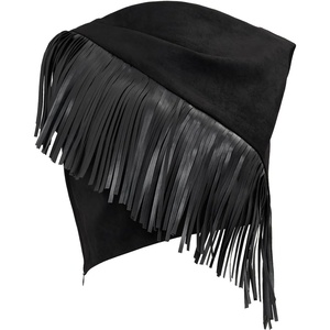 image:imageJW PEI Womens Ariana Asymmetric Fringe Sueded TopBlack