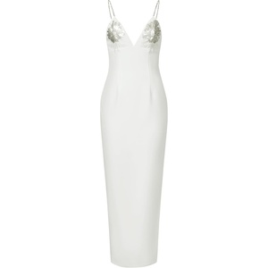 image:imageJW PEI Womens Ayliua SweetheartNeckline Rhinestones Embellished Long DressWhite