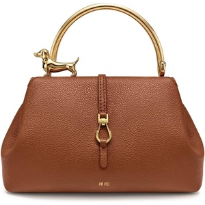 image:imageJW PEI Womens Bruna Dachshund Metal Handle Top Handle BagBrown