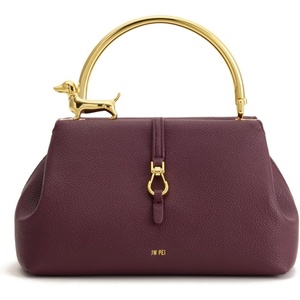 image:imageJW PEI Womens Bruna Dachshund Metal Handle Top Handle BagBurgundy