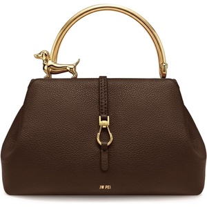 image:imageJW PEI Womens Bruna Dachshund Metal Handle Top Handle BagDark Brown
