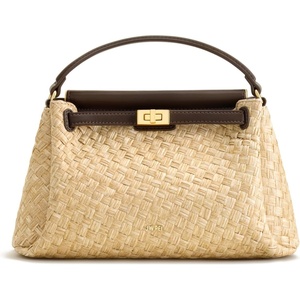 image:imageJW PEI Womens Carmen Top Handle BagBrown Faux Straw