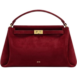 image:imageJW PEI Womens Carmen Top Handle BagBurgundy Faux Suede