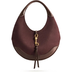 image:imageJW PEI Womens Colette Faux Suede Crescent Hobo BagDark Brown