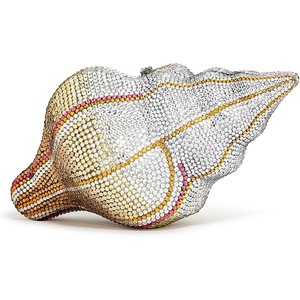 image:imageJW PEI Womens Conch Shape Faux Crystal ClutchGold