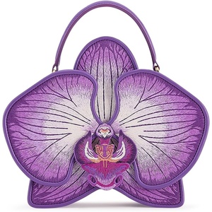 image:imageJW PEI Womens Flora Orchid Shaped Top Handle BagPurple