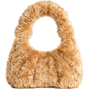 image:imageJW PEI Womens Gabbi Ruched Hobo HandbagFur Light Brown