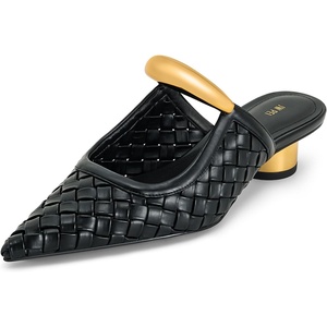 image:imageJW PEI Womens Helena Pierced MulesWoven Black